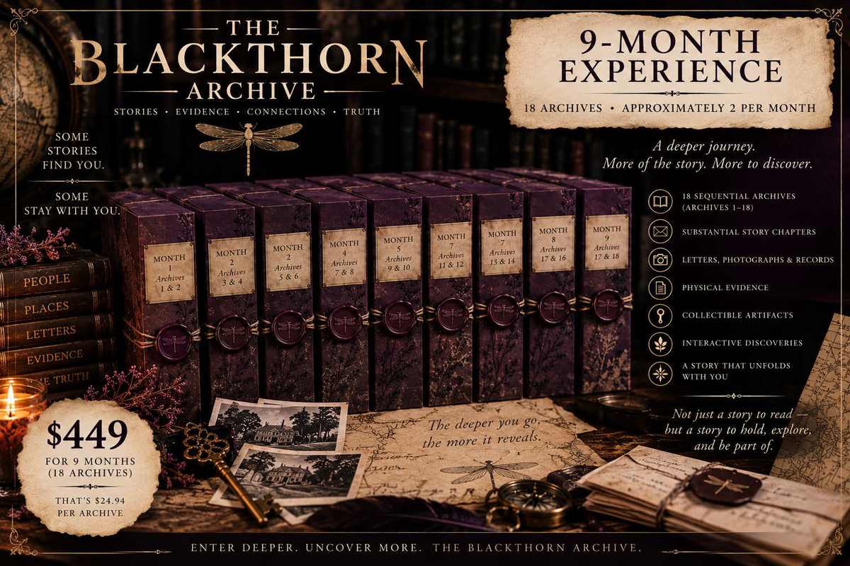 The Blackthorn Archive — Subscription Experience - 9 Month experience